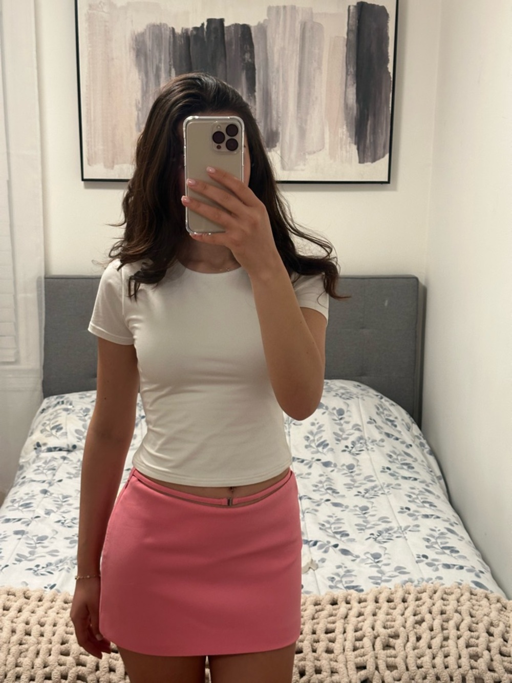 ZARA Pink Mini Skirt - Side Strap
Detail (Size S)